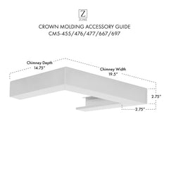ZLINE Crown Molding #5 For Wall Range Hood - CM5-455/476/477/667/697 - The Home Selection