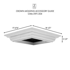 ZLINE Crown Molding #6 For Island Range Hood (CM6-597i-304) - The Home Selection