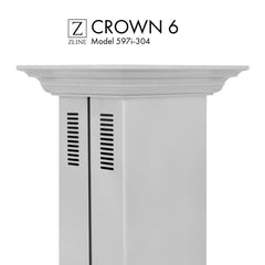 ZLINE Crown Molding #6 For Island Range Hood (CM6-597i-304) - The Home Selection