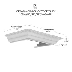 ZLINE Crown Molding 6 Wall Range Hood Stainless Steel - CM6-455/476/477/667/697 - The Home Selection
