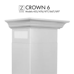ZLINE Crown Molding 6 Wall Range Hood Stainless Steel - CM6-455/476/477/667/697 - The Home Selection