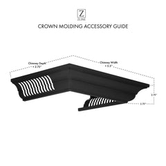 ZLINE Crown Molding in Black Stainless Steel with Built-in Bluetooth Speakers - CM6-BT-BSKBN - The Home Selection