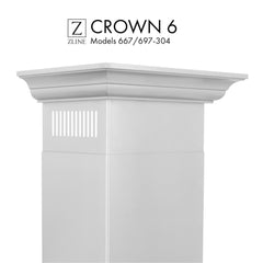 ZLINE Crown Molding Profile 6 for Wall Mount Range Hood - CM6-667/697-304 - The Home Selection