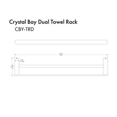 ZLINE Crystal Bay Double Towel Rail CBY-TRD-BN - The Home Selection