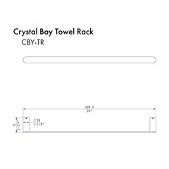 ZLINE Crystal Bay Towel Rail CBY-TR - The Home Selection