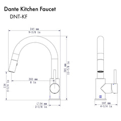 ZLINE Dante Kitchen Faucet in Brushed Nickel, DNT-KF-BN - The Home Selection