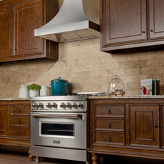ZLINE Designer Series DuraSnow® Stainless Steel Wall Range Hood - 8632S - The Home Selection
