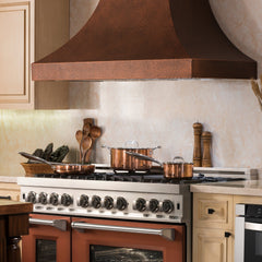 ZLINE Designer Series Hand-Hammered Copper Finish Wall Range Hood - 8632H - The Home Selection