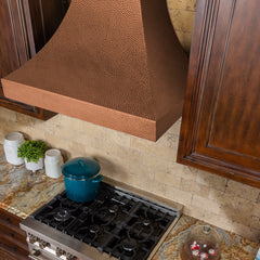 ZLINE Designer Series Hand-Hammered Copper Finish Wall Range Hood - 8632H - The Home Selection