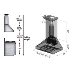 ZLINE Designer Series Wall Mount Range Hood - 655-HBXXX - The Home Selection