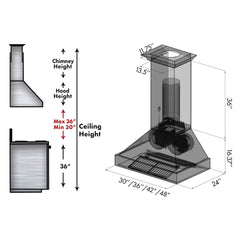 ZLINE Designer Series Wall Mount Range Hood - 8667B - The Home Selection