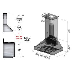 ZLINE Designer Series Wall Mount Range Hood - 8667C - The Home Selection