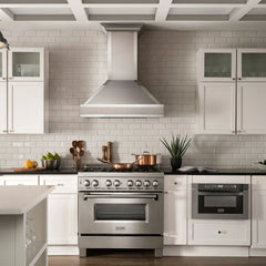 ZLINE Designer Series Wall Mount Range Hood in DuraSnow® Stainless Steel with Mirror Accents (655MR) - The Home Selection