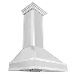 ZLINE Designer Series Wall Mount Range Hood in DuraSnow® Stainless Steel with Mirror Accents (655MR) - The Home Selection