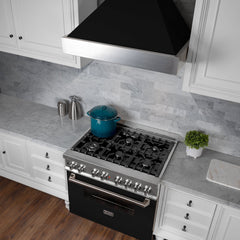ZLINE Ducted DuraSnow® Stainless Steel Range Hood with Black Matte Shell - 8654BLM - The Home Selection