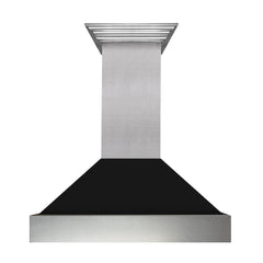 ZLINE Ducted DuraSnow® Stainless Steel Range Hood with Black Matte Shell - 8654BLM - The Home Selection