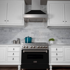ZLINE Ducted DuraSnow® Stainless Steel Range Hood with Black Matte Shell - 8654BLM - The Home Selection