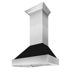 ZLINE Ducted DuraSnow® Stainless Steel Range Hood with Black Matte Shell - 8654BLM - The Home Selection