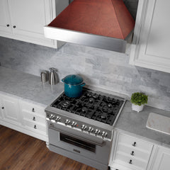 ZLINE Ducted DuraSnow® Stainless Steel Range Hood with Hand-Hammered Copper Shell - 8654HH - The Home Selection