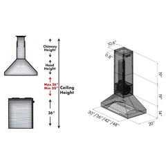 ZLINE Ducted Island Mount Range Hood in Stainless Steel (597i) - The Home Selection