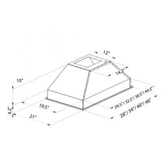 ZLINE Ducted Island Mount Range Hood Insert in Stainless Steel - 721i - The Home Selection