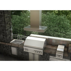 ZLINE Ducted Outdoor Island Mount Range Hood in Stainless Steel - KECOMi-304 - The Home Selection