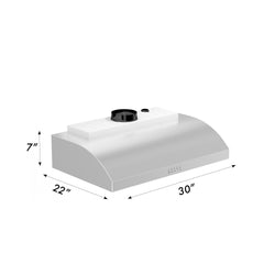 ZLINE Ducted Under Cabinet Range Hood in Stainless Steel - 627 - The Home Selection