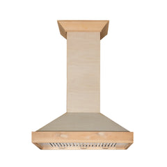 ZLINE Ducted Unfinished Wooden Wall Mount Range Hood - KBUF - The Home Selection