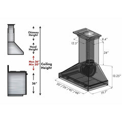 ZLINE Ducted Unfinished Wooden Wall Mount Range Hood - KBUF - The Home Selection