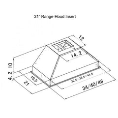 ZLINE Ducted Wall Mount Range Hood Insert in Outdoor Approved Stainless Steel - 721-304 - The Home Selection