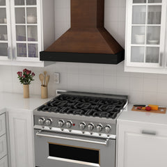 ZLINE Ducted Wooden Wall Mount Range Hood in Antigua and Walnut with Remote Motor - KBAR-RD - The Home Selection