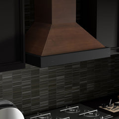 ZLINE Ducted Wooden Wall Mount Range Hood in Antigua and Walnut with Remote Motor - KBAR-RS - The Home Selection