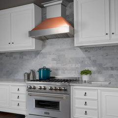 ZLINE Ducted ZLINE DuraSnow Stainless Steel® Range Hood with Copper Shell (8654C) - The Home Selection