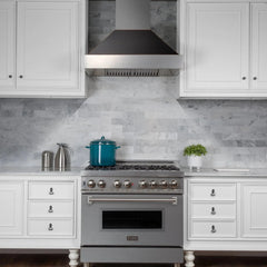 ZLINE Ducted ZLINE DuraSnow Stainless Steel® Range Hood with Oil Rubbed Bronze Shell (8654ORB) - The Home Selection