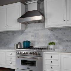 ZLINE Ducted ZLINE DuraSnow Stainless Steel® Range Hood with Oil Rubbed Bronze Shell (8654ORB) - The Home Selection