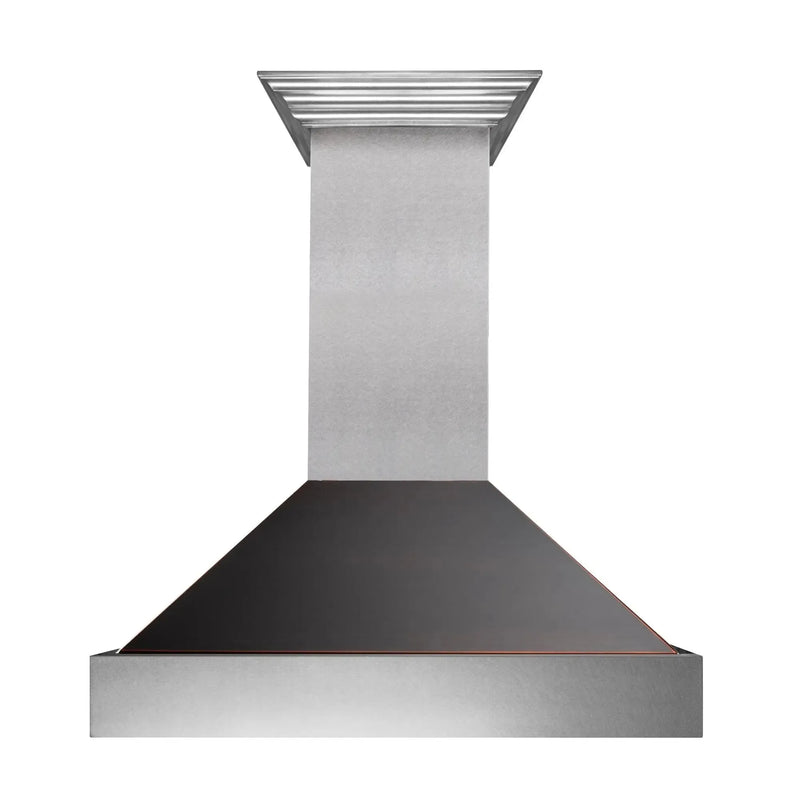 ZLINE Ducted ZLINE DuraSnow Stainless Steel® Range Hood with Oil Rubbed Bronze Shell (8654ORB) - The Home Selection
