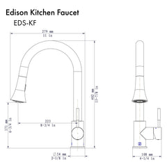 ZLINE Edison Kitchen Faucet, EDS-KF-BN - The Home Selection