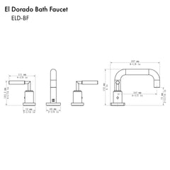 ZLINE El Dorado Bath Faucet in Brushed Nickel, ELD-BF-BN - The Home Selection