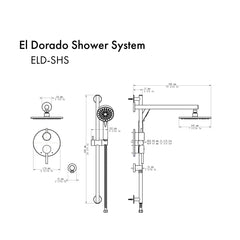ZLINE El Dorado Shower System in Brushed Nickel, ELD-SHS - The Home Selection