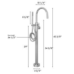 ZLINE Emerald Bay Bath Tub Filler in Brushed Nickel (EMBY-BTF) - The Home Selection