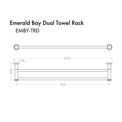 ZLINE Emerald Bay Double Towel Rail - EMBY-TRD - The Home Selection