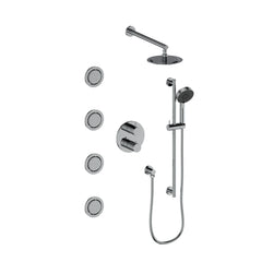 ZLINE Emerald Bay Thermostatic Shower System in Brushed Nickel, EMBY-SHS-T3 - The Home Selection