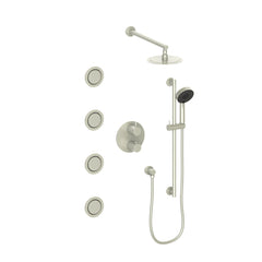 ZLINE Emerald Bay Thermostatic Shower System in Brushed Nickel, EMBY-SHS-T3 - The Home Selection