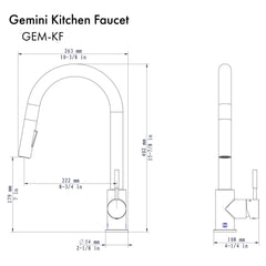 ZLINE Gemini Kitchen Faucet, GEM-KF-BN - The Home Selection