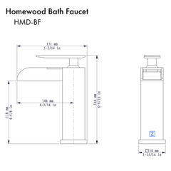 ZLINE Homewood Bath Faucet in Chrome, HMD-BF-CH - The Home Selection