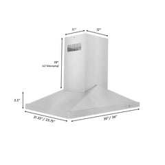 ZLINE Island Mount Range Hood In Stainless Steel - GL1i - The Home Selection