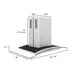 ZLINE Island Mount Range Hood in Stainless Steel & Glass - GL5i - The Home Selection