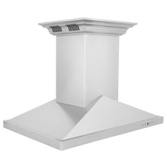 ZLINE Island Mount Range Hood in Stainless Steel with Built-in CrownSound Bluetooth Speakers - GL1iCRN-BT - The Home Selection