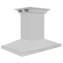 ZLINE Island Mount Range Hood in Stainless Steel with Built-in CrownSound Bluetooth Speakers - GL2iCRN-BT - The Home Selection