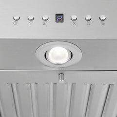 ZLINE Island Mount Range Hood in Stainless Steel with Built-in CrownSound‚ Bluetooth Speakers - KE2iCRN-BT - The Home Selection